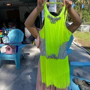 Weissman Dance Costume Neon Yellow Adult S